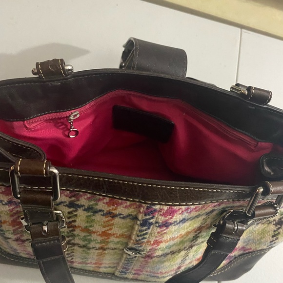 Coach Shoulder Hampton Tattersall Houndstooth  Wool - Picture 2 of 4